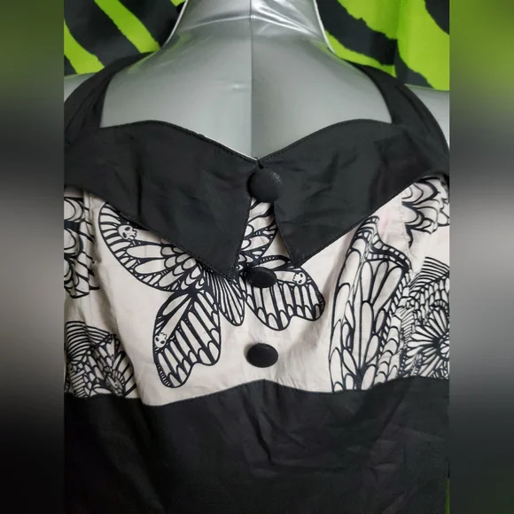 Banjocake Moth Halter Dress size L - Picture 8 of 11